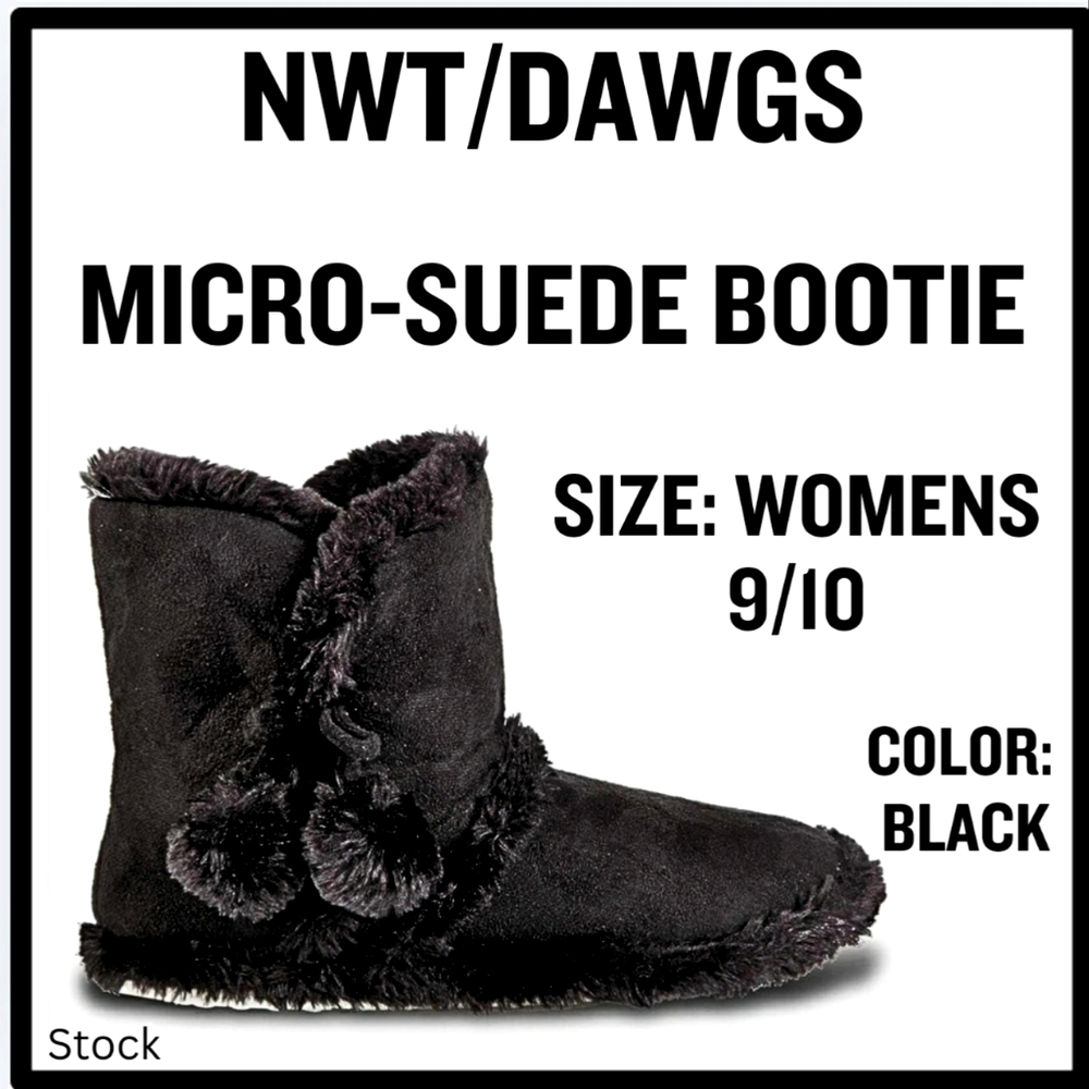 🔥NWT/DAWGS/ MICRO-SUEDE BOOTIES -SLIPPERS/WOMENS 9-10